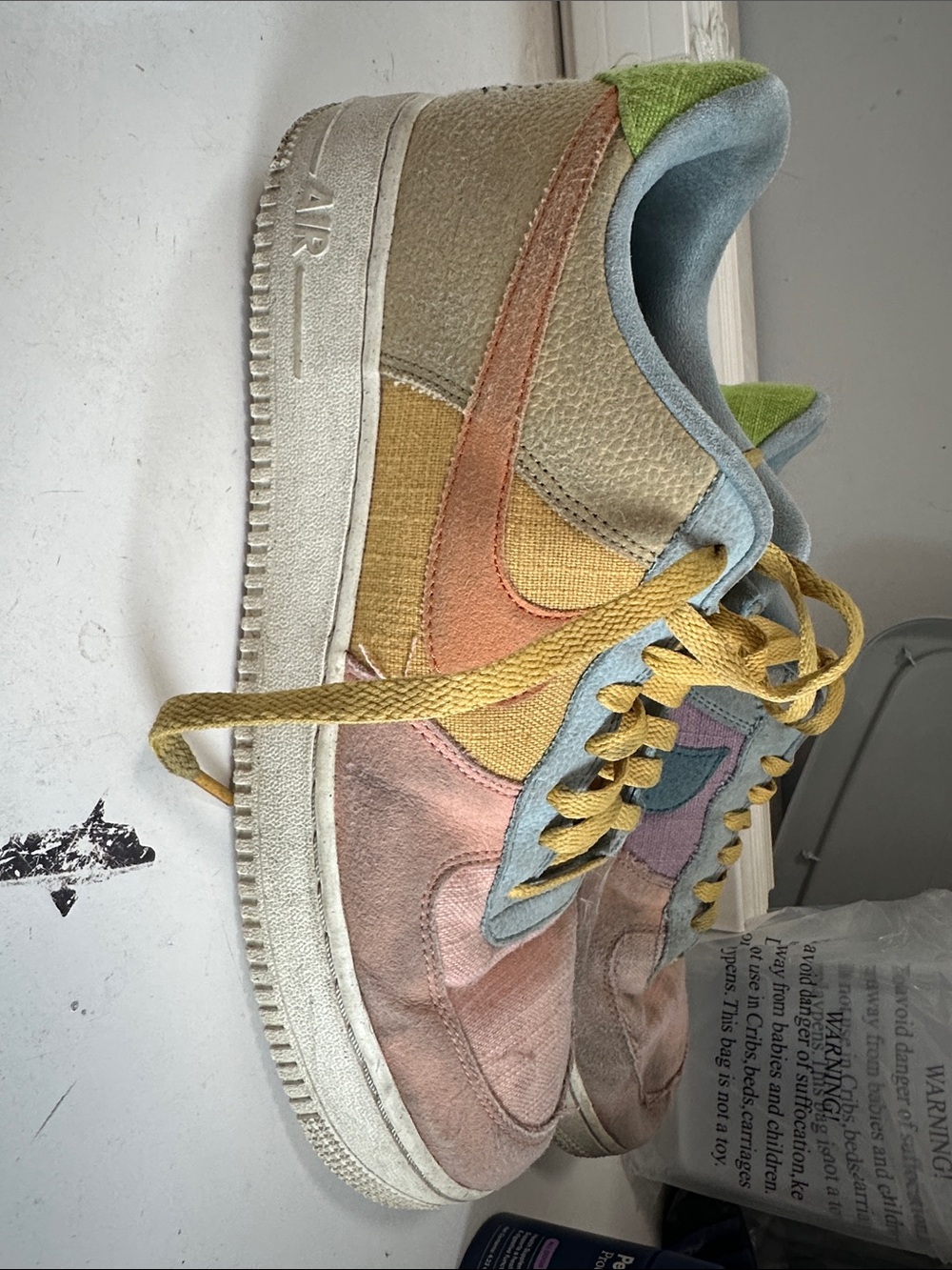 Nike Low-Top Sneakers in Pastel Yellow, Pink, Blue, Green, Cream